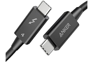 Kabel Anker Thunderbolt 4 o długości 70 cm, wyświetlacz 8K/transfer danych 40 Gb/s/kabel ładujący 100W USB-C, kompatybilny z iPhone 16/15, MacBookami USB-C, iPadem Pro