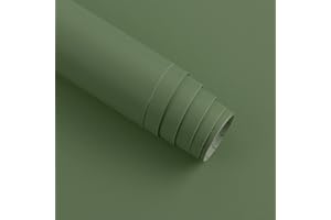 Timeet Self Adhesive Wallpaper Green Textured Peel and Stick Wallpaper Dark Green Sticky Back Plastic Roll 60x500cm Waterproof Vinyl Film for Bedroom DIY Refurbished Furniture Stickers