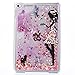 Produktbild Voguecase® für Apple iPad Mini 4 hülle, Flüssig Fließende Sparkly Bling Glitzer Treibsand Quicksand (Harte Rückseite) Hybrid Hülle Schutzhülle Case Cover (Liebe Treibsand/Mädchen im bunten Kleid) + Gratis Universal Eingabestift