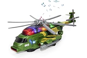 YongnKids Helicopter Toys- Airplane Toy for Toddlers Boys 1-3 4-7 Birthday Gifts, Army Plane with Musical and Lights for 2 3 4 5 6 Year Old Boys Girls, Helicopter Military Toys