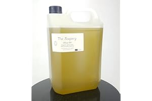 THE SOAPERY Huile d'olive bio 5 litres – Extra vierge, pressée à froid, brute, pure, non raffinée