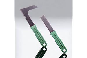 ALLURE HOME STYLE LETS BEGAN YOUR JOURNEY WITH US AHS 2 Pcs Garden Weeding Set - Plastic Comfortable Grip Scraper - Clean Patios Bricks Driveways Outdoor Stairs - Metal Weed Remover Tool - Garden Paving Weeder - Weed Pulling Tool - Assorted Color