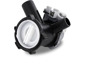 DEKAROX Abwasserpumpe Laugenpumpe für Bosch Siemens 145787 00145787 144978 00144978 mit Pumpenkopf und Sieb für Waschmaschine wie iQ100 iQ300 Avantixx Maxx varioPerfect Logixx Serie 2 Serie 4