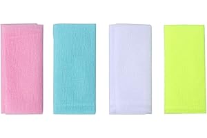 Lurrose 4 pcs Long en nylon Exfoliant Serviette de bain magique de douche corps Lavage Chiffon 88,9 cm