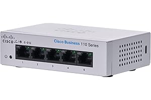 ‎CISCO SYSTEMS Cisco Business CBS110-5T-D Unmanaged Switch | 5﻿ ﻿GE-Ports | Desktop | Ext. Netzteil | Begrenzter Lebenszeitschutz (CBS110-5T-D)