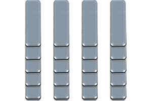 HTTYHT 20 Pieces Teflon Self-Adhesive Furniture Sliders 70x19mm Rectangle Self-Stick Furniture Glides PTFE Self Adhesive Furniture Slider Furniture Moving Pads for Carpet Hard Wood Floor Furniture