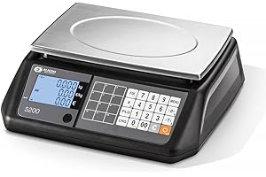 VWPEYY Balance poids-prix sans tickes (ne totalise pas) avec vignette verte et carnet métrologique - 6/15kg - 2/5g