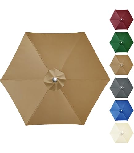 Sunbrella D'Auvent De Rechange Pour Parasol De Terrasse De 3 M - 8 Sunbrella D'Auvent De Rechange Pour Parasol De Terrasse De 3 M - 8