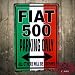 Produktbild t-ray Fiat 500 PARKING ONLY Gag Sarcasm Humor Metall blechschild der Garage Deco Display Weihnachten Geschenk