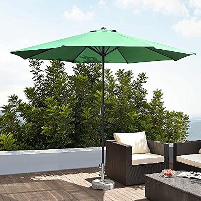 [casa.pro]® parasol (Ø300cm)(vert)(aluminium) manivelle/parasol/parasol de marché/parasol de jardin/jardin