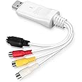 Video Capture Card USB - August VGB300 - Transfer VHS Hi8 8mm Tapes to PC or Mac Composite In or S-Video for Camcorders and Video Recorder VCR/Capture for Xbox 360 and PS3 Gameplay