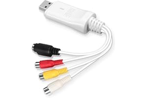 Karta przechwytywania wideo USB - August VGB300 - Przenieś taśmy VHS Hi8 8 mm na PC lub Mac Composite In lub S-Video do kamer i nagrywarek wideo VCR/Capture do gier Xbox 360 i PS3
