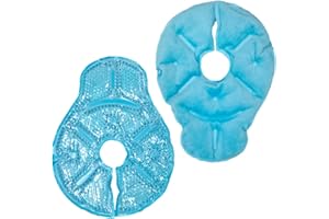 COLDCHILL Wiederverwendbare Still-Eisbeutel, Brusttherapie-Packung, Still-Essentials, für Stilllinderung, Engorgementation, Schwellungsugmentation, Mastitis, Mastektomieerholung, 2 Stück (blau)