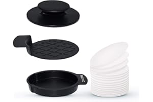 LEVIVO Presse à hamburger, Noir, 3 pièces