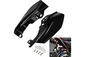 PBYMT Déflecteur d'air Moyen pour Moto Noir Brillant