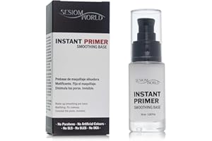 Sesiomworld Prebase de Maquillaje Alisadora Instant Primer Translúcida sin Parabenos, 30 ml 140 g