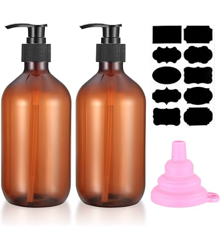 Lot De 2 Distributeurs De Savon En Verre 340 Ml Noir Pour Cuisine