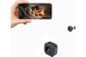 PVZLEXN Mini Camera Espion Sans Fil WiFi 1080P Caméra Espion Invisible Micro Petite Extérieur Discrete a Distance Maison de Interieur Extérieur Surveillance Spy Cam Grande Enregistrement （2.4GHz）Le Noir