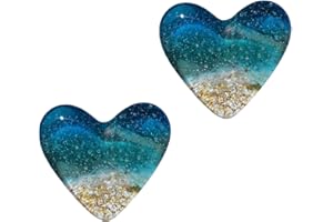 NyxSeat 2 Stück Taschen-Umarmungssteine, Mini-Liebessteine, dekorative Accessoires, personalisierte kreative Designs, Glücksgeschenke, Beste Freunde (Blauer Strand)