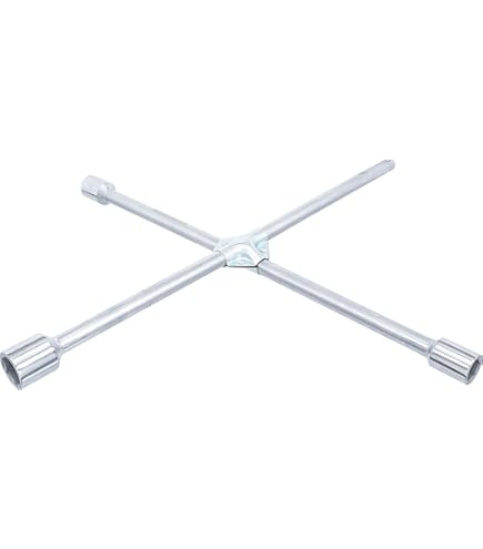 GEDORE 4-Way Wheel Wrench For Trucks, Buses & Tractors - 19x24x22x27mm AF Sizes, Heavy-Duty German Made Tool