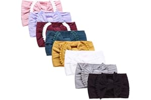 COUXILY Baby bandeau Super extensible turban Headwrap noués pour les bambins et les enfants infantiles,3 mois à 10 ans,Multicolore-E03