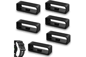 RAIRSKY Ferma Cinturino Orologio Gomma Passante Cinturino Orologio in Silicone Anelli di Fissaggio per Orologi Anelli di Sicurezza 22mm Cinturino Fibbie in Gomma di Ricambio per Cinturino Dell'orologio 6PCS