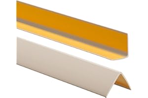 PROFIPVC Cornière PVC, baguette d’angle de protection, autoadhésif 35x35mm protection d'angles et rebords, 200cm, Beige