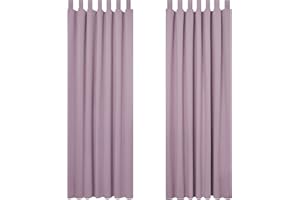 Deconovo Tende Camera da Letto Oscuranti per interni 2 Pezzi 140x290 CM, Tende Termiche Isolanti Moderne per Soggiorno, con Passanti, Rosa Chiaro