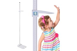 LIROPAU Barre de mesure de hauteur 20-210 cm, Stadiomètre portable 20–210 cm, support mural pour stadiomètre, toise médicale, Toise de Mesure Taille Médicale Jauge de hauteur