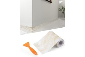 FBBULES PVC Cenefa Adhesiva Borde de Papel Pintado Auto Adhesivo Decorativas Friso para Pared Revestimiento de Pared para Sala de Estar Baño Cocina Azulejo