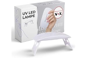 ‎MISS SOPHIE Original Miss Sophie UV LED Lampe I Nagellampe für UV Gel-Nagelfolien I UV-Lampe Nägel I Tragbarer Nageltrockner mit USB-Kabel I 60s/120s Timer I Ideal für Zuhause, Nagelstudio & Reisen