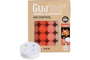 GuirLED - Łańcuch świetlny LED USB z kulkami bawełnianymi - bezprzewodowy pilot zdalnego sterowania - 2-godzinna lampka nocna dla niemowląt - Podwójny zasilacz USB 2A w zestawie - 4 poziomy