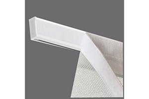 Byour3 - Barra con strappo Accorciabile + Supporti + Peso piattina - Bastone per Tenda a Pannello per Vetro Tendine Porta Finestra infisso Binario riloga Alluminio Tende Pacchetto (Bianco RAL, 75cm)