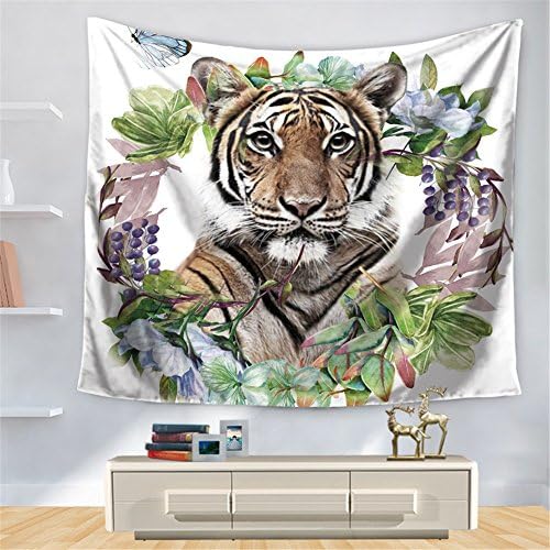 HmDco Tiger Printed Tapestry Wall Hanging Beach Towel,5#,150*130cm