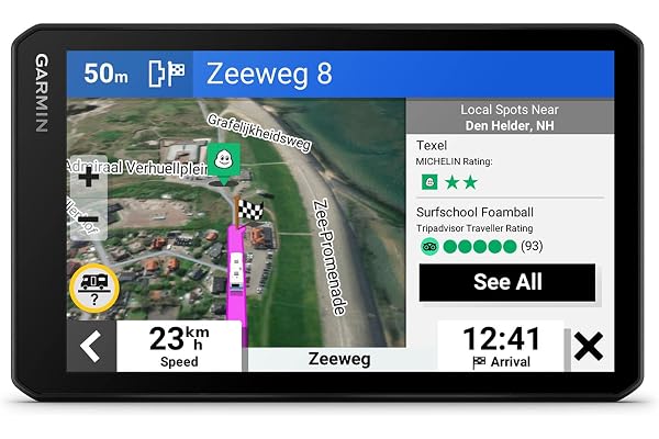 Garmin CamperCam 795 - GPS pour Camping-Cars et caravanes avec Dash Cam intégrée, 010-02728-15, Noir