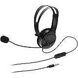 AmazonBasics Gaming Chat Headset for PlayStation 4 with Microphone - 1,21 m Cable, Black