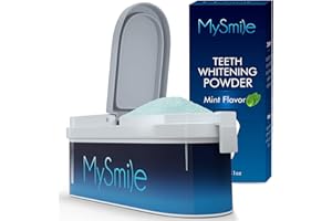 MySmile Menthe naturelle blanchiment des dents non sensible poudre cavité prévention petite mousse pour nettoyer les dents soins respiratoires frais oral alternative sans fluorure dentifrice -1,4 oz