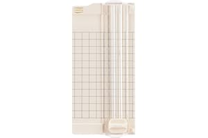Vaessen Creative Massicot Mini - 6,5 x 15,3 cm - Gradué - Beige - Coupe Papier pour Scrapbooking et Loisirs Créatifs