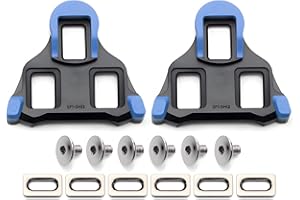 TRANSPLANT Calas de Bicicleta de Carretera, Compatible con Shimano SL Pedales (SH11 SH12 SH10) y SH51, para Carreras de Bicicletas, Rojo/Azul/Amarillo/Negro