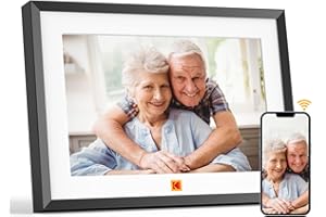 KODAK WiFi Cornice Digitale 10 Pollici, Cornice Foto Digitale con HD IPS Touch Screen, 32 GB di Memoria, Auto-Rotazione, Smart Elettronica Portafoto Digitale Condivisione di Foto/Video/Musica via APP