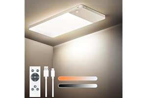 SNADER LED Deckenleuchte mit Bewegungsmelder & Fernbedienung - Deckenlampe Dimmbar & Kabellos - Deckenleuchte mit 12000 mAh Akku – Ultralanger Laufzeit für Treppen, Flure, Garage (1 Stücke)