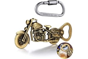 ALEMIN Geschenke für Männer, Vintage Motorrad Bier Flaschenöffner, männer geschenke for Papa Opa Weihnachten, Barkeeper Bierflaschenöffner für Bar Party, Motorrad-Bier geschenk mit Karabiner Schlüsselbund
