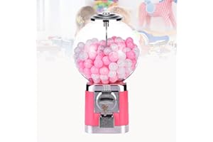 NZVZGKTNTW Gumball Machine,1.26in Ball Bulk Vending Machine W/Key Classic Bubble Capsule Toys Dispenser, Automatic Capsule Vending Machine For Retail Stores(Pink)