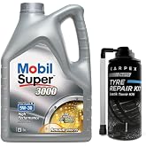 Mobil Super 3000 Formula R 5W30 Renault Ara&ccedil; Motor Yağı 5 L + 00120 Carpex Lastik Tamir Kiti