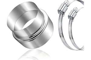 SHNMINEU Riduzione canna fumaria 110 mm a 100 mm Tubo Stufa Riduttore Acciaio Inox riduzione tubo stufa Riduzione Tubo Stufa Soffiato Tubo Di Scarico in Acciaio Inox Contiene 2 fascette tubo