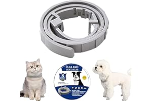 FFTANXS Zeckenhalsband für Hunde, Zecken Halsband für Katze, Flohhalsband, Verstellbar zecken Halsband für Hunde und Katze, bis zu 8 Monate Zeckenschutz mit 100% natürlichen inhaltsstoffen
