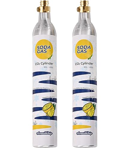 Pack De 2 Cartouches De CO2 425g Pour Machine à Eau Pétillante - Compatible Grohe Blue, Aarke, Brita NEO, SodaPop, Etc. | Qualité Linde