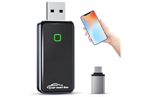 NVKHG 2 in 1 Wireless Carplay Adapter für CarPlay/Android Auto mit Type-C Adapter, Convert Wired to Wireless Carplay Dongle, Plug and Play, Bluetooth/WiFi, Support Online Update