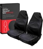 SCITOO 2PCS Universal Front Seat Covers - Waterproof Faux Leather Car Seat Protectors For SUV, Truck, Sedan