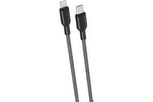 كابل GP-C61 (USB نوع C إلي لايتنينج) بقدرة 27 وات، متوافق مع سلسلة آيفون 11 و12 و13 و14 وأجهزة اي باد المتوافقة من جي-باور، طول 1 متر، لون أسود